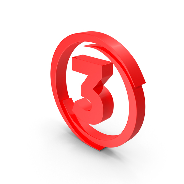 Red Circular Number 3 PNG & PSD Images Red Circular Number 3 PNG & PSD Images