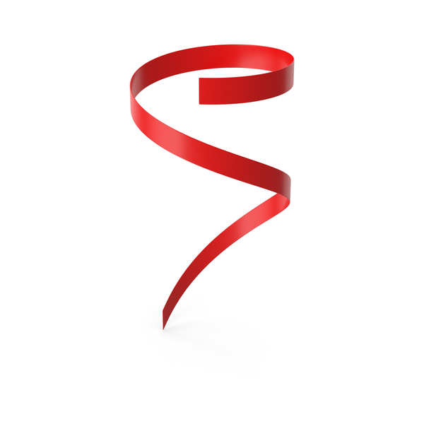 Red Curly Ribbon PNG & PSD Images