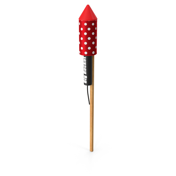 Bottle: Red Firework Rocket PNG & PSD Images