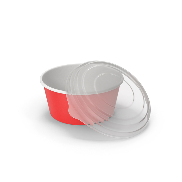 Container: Red Food Cup Opened PNG & PSD Images