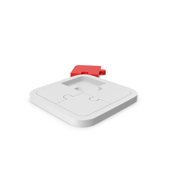 Red Four Piece Puzzle PNG & PSD Images