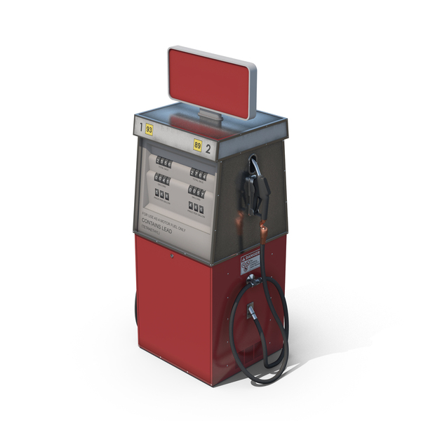 Retro: Red Gas Pump PNG & PSD Images