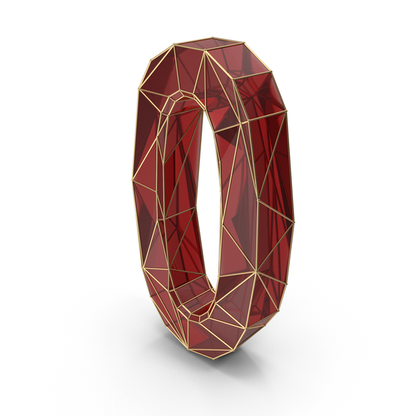 Red Glass Alphabet with Golden Edges Number 0 PNG & PSD Images Red Glass Alphabet with Golden Edges Number 0 PNG & PSD Images