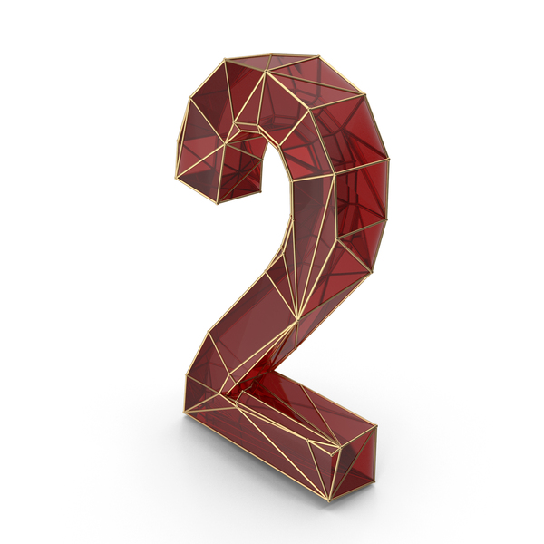 Red Glass Alphabet with Golden Edges Number 2 PNG & PSD Images Red Glass Alphabet with Golden Edges Number 2 PNG & PSD Images