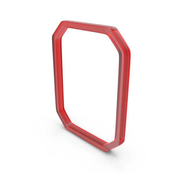 General Decor: Red Glass Border Frame PNG & PSD Images
