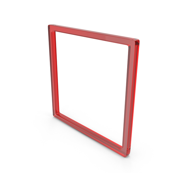 Symbols: Red Glass Box Outline Symbol PNG & PSD Images