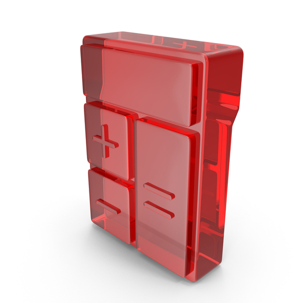Symbols: Red Glass Calculator Icon PNG & PSD Images