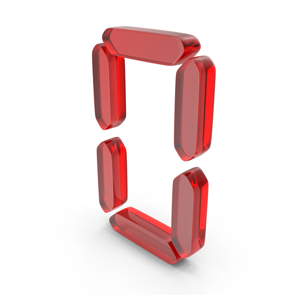 Red Glass Digital Number 0 PNG & PSD Images