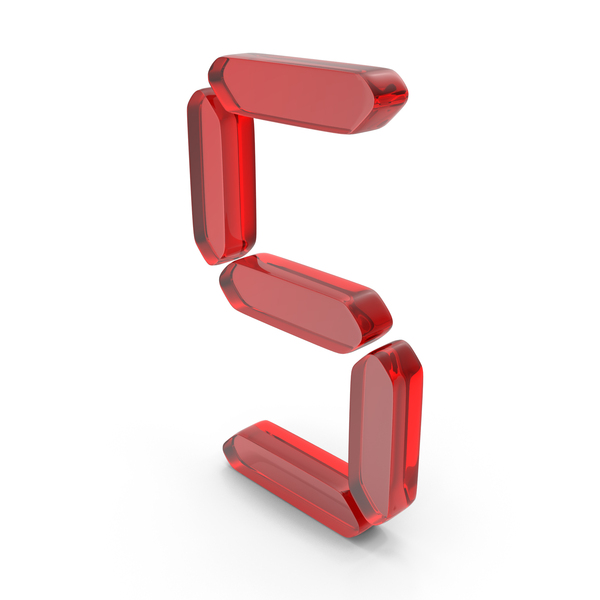 Red Glass Digital Number 5 PNG & PSD Images Red Glass Digital Number 5 PNG & PSD Images