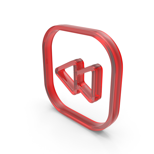 Symbols: Red Glass Fast Forward Or Backward Symbol PNG & PSD Images