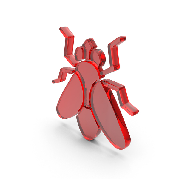 Symbols: Red Glass Fly Icon PNG & PSD Images