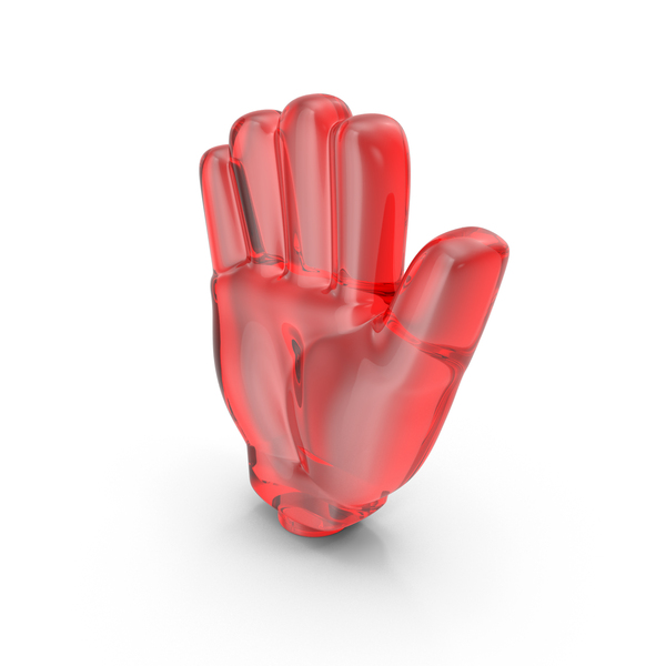 Symbols: Red Glass Hand Icon PNG & PSD Images