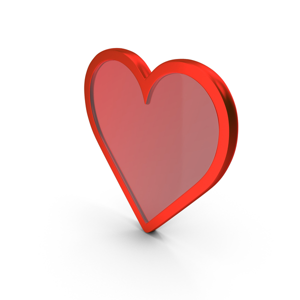 Symbols: Red Glass Heart Playing Card Icon PNG & PSD Images
