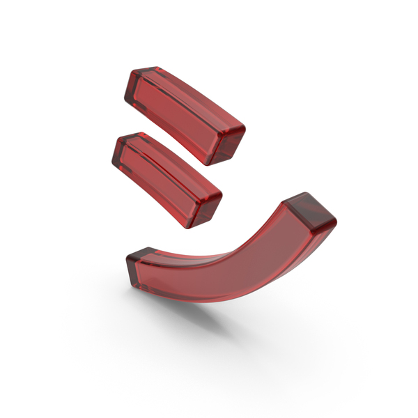 Script: Red Glass Japanese Katakana SHI PNG & PSD Images