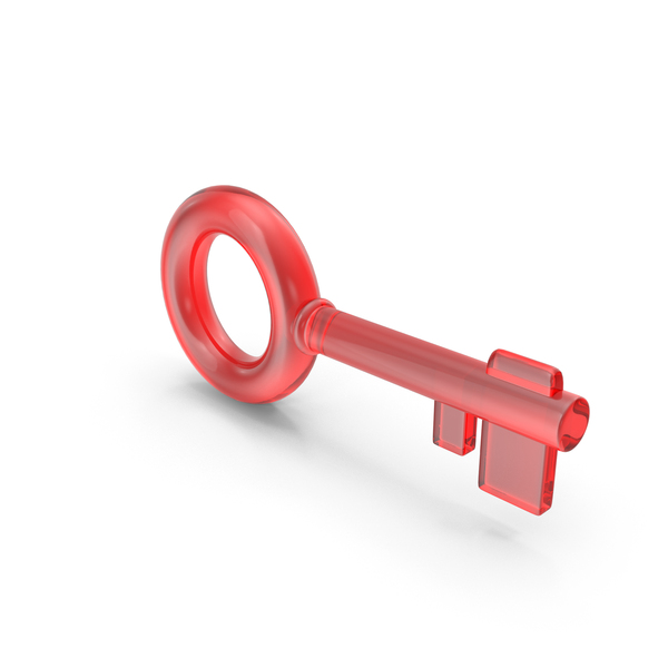 Symbols: Red Glass Key Icon PNG & PSD Images