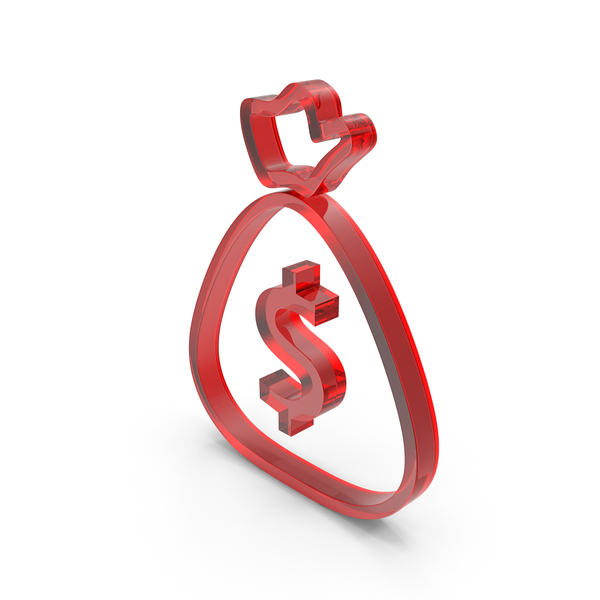 Symbols: Red Glass Money Bag Symbol PNG & PSD Images