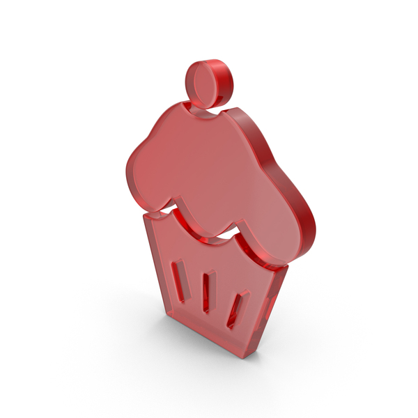 Symbols: Red Glass Muffin Icon PNG & PSD Images