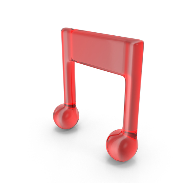 Logo: Red Glass Music Note Icon PNG & PSD Images