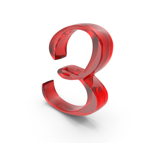 Red Glass Number 3 PNG & PSD Images Red Glass Number 3 PNG & PSD Images