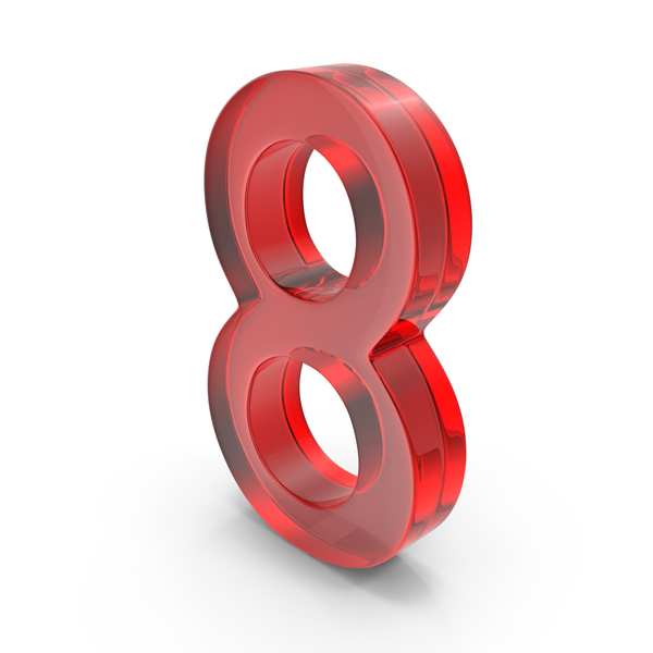 Red Glass Number 8 PNG & PSD Images Red Glass Number 8 PNG & PSD Images