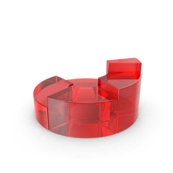 Symbols: Red Glass Pie Chart PNG & PSD Images