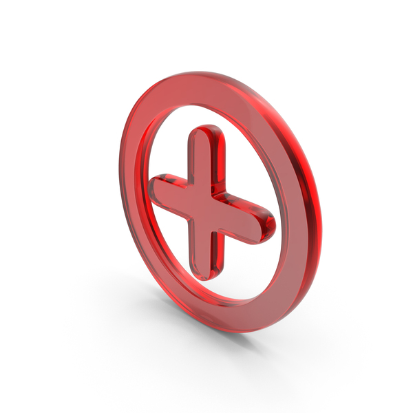Symbols: Red Glass Plus Symbol PNG & PSD Images