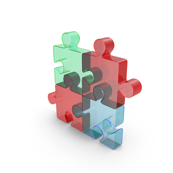 Symbols: Red Glass Puzzle Pieces Icon PNG & PSD Images