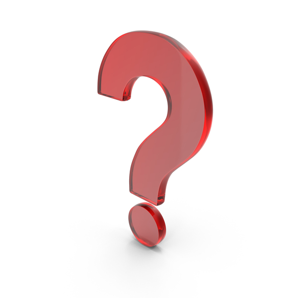 Symbols: Red Glass Question Mark Icon PNG & PSD Images