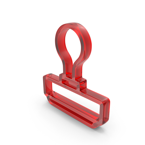 Symbols: Red Glass Stamp Outline Icon PNG & PSD Images