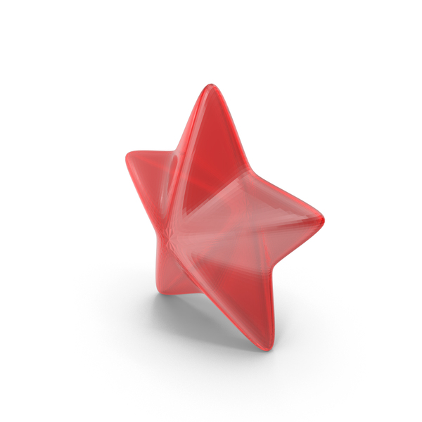 Symbols: Red Glass Star Icon PNG & PSD Images