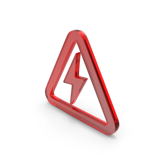 Symbols: Red Glass Triangular Thunderbolt Symbol PNG & PSD Images Symbols: Red Glass Triangular Thunderbolt Symbol PNG & PSD Images