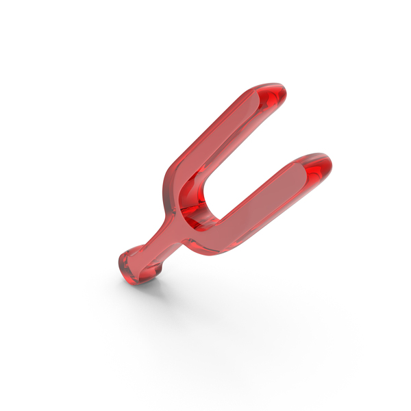 Symbols: Red Glass Tuning Fork Symbol PNG & PSD Images