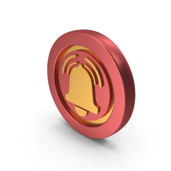 Symbols: Red & Gold Bell Notification Symbol PNG & PSD Images