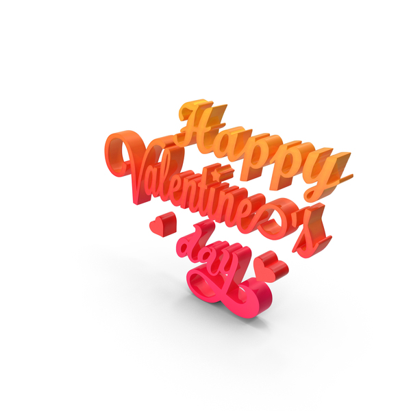 Symbols: Red Happy Valentines Day Heart Sign PNG & PSD Images