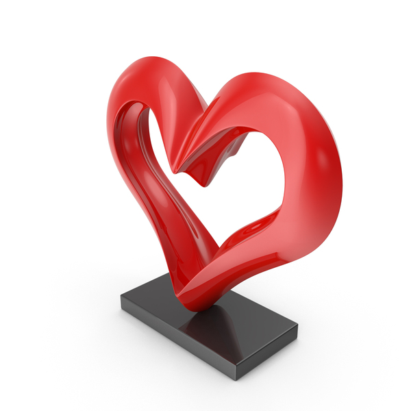 Red Heart Sculpture PNG & PSD Images