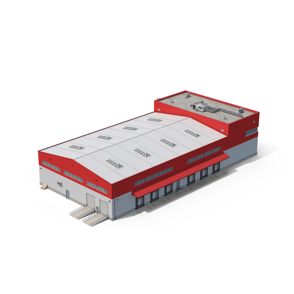 Warehouse: Red Industrial Building PNG & PSD Images Warehouse: Red Industrial Building PNG & PSD Images