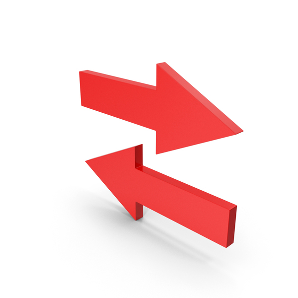 Directional Arrow: Red Left & Right Arrows PNG & PSD Images