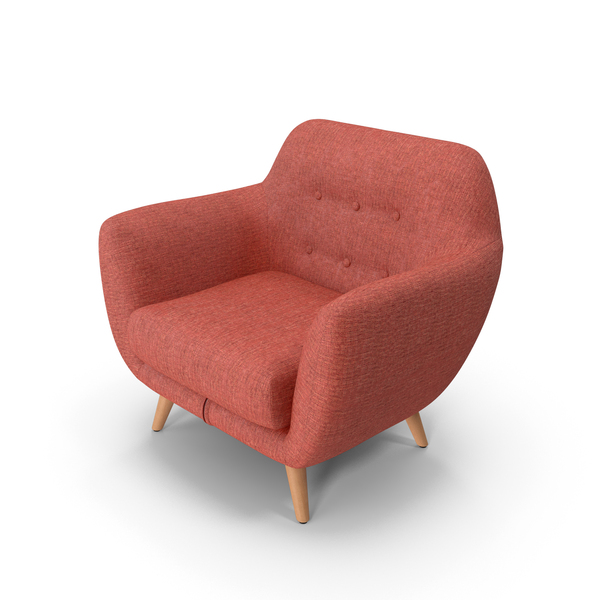 Arm Chair: Red Loa Armchair PNG & PSD Images
