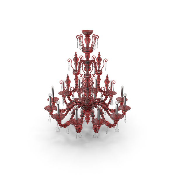 Red Murano Crystal Chandelier PNG & PSD Images Red Murano Crystal Chandelier PNG & PSD Images