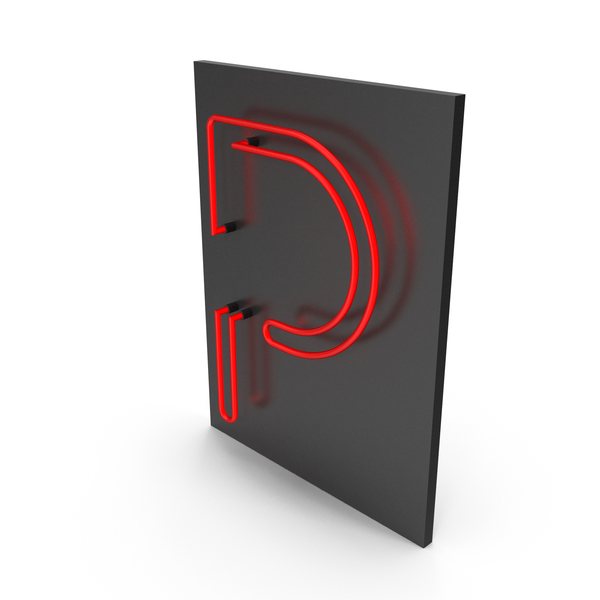 Light: Red Neon Letter P PNG & PSD Images