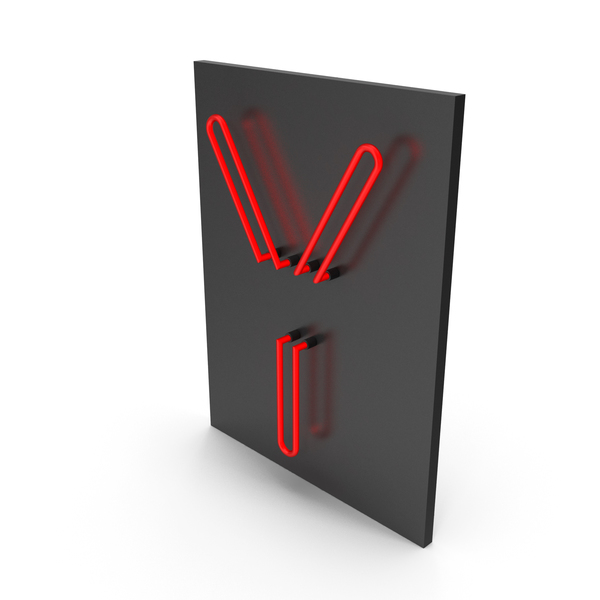 Light: Red Neon Letter Y PNG & PSD Images