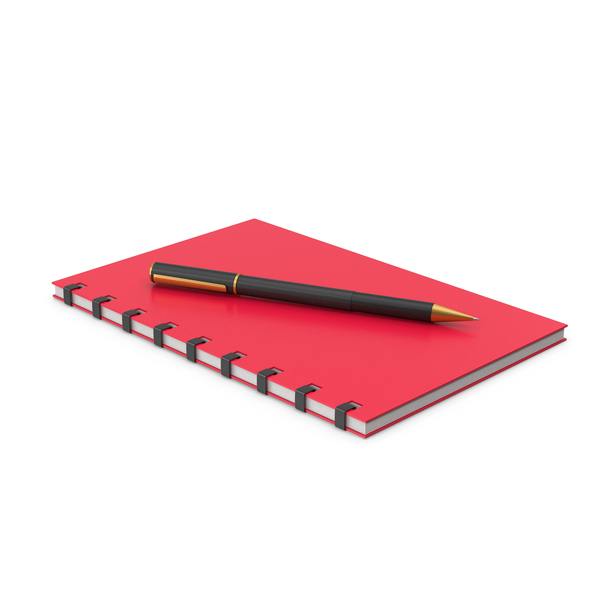 Red Notepad With Pen PNG & PSD Images Red Notepad With Pen PNG & PSD Images