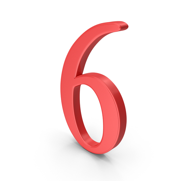 Red Number 6 PNG Images & PSDs for Download | PixelSquid - S117932308