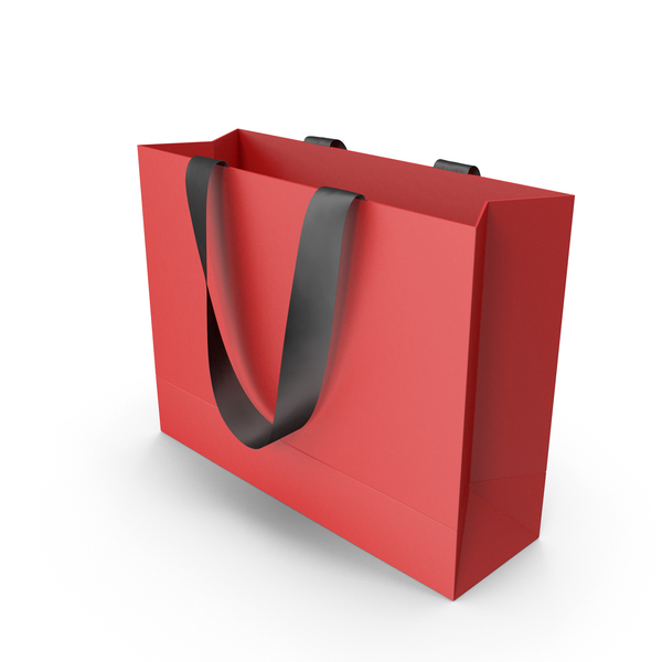 Gift: Red Packaging Bag with Black Tape Handles PNG & PSD Images Gift: Red Packaging Bag with Black Tape Handles PNG & PSD Images