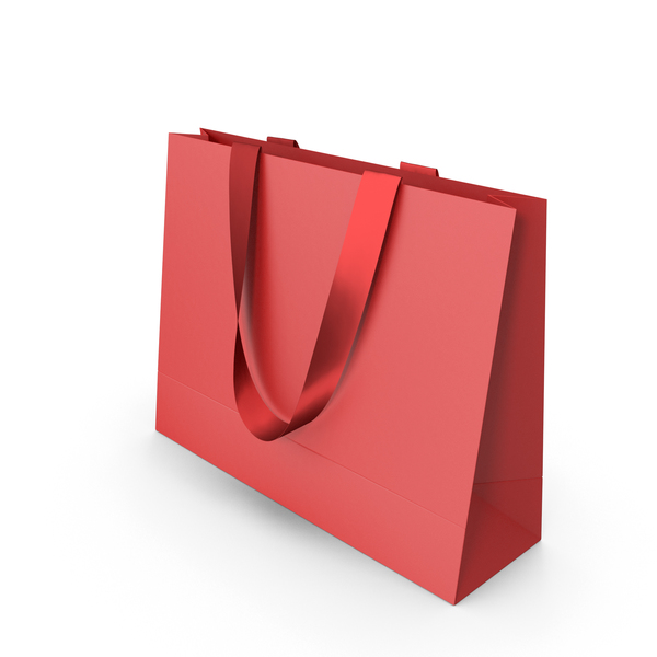 Gift: Red Paper Bag with Red Handles PNG & PSD Images Gift: Red Paper Bag with Red Handles PNG & PSD Images