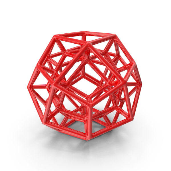 Home Decor: Red Plastic Geometric Shaped Showpiece PNG & PSD Images