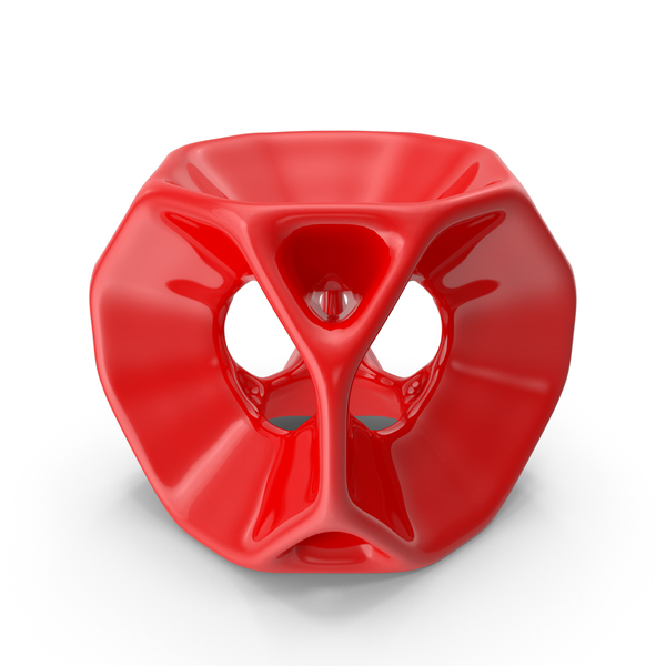 Home Decor: Red Plastic Geometric Shaped Showpiece PNG & PSD Images