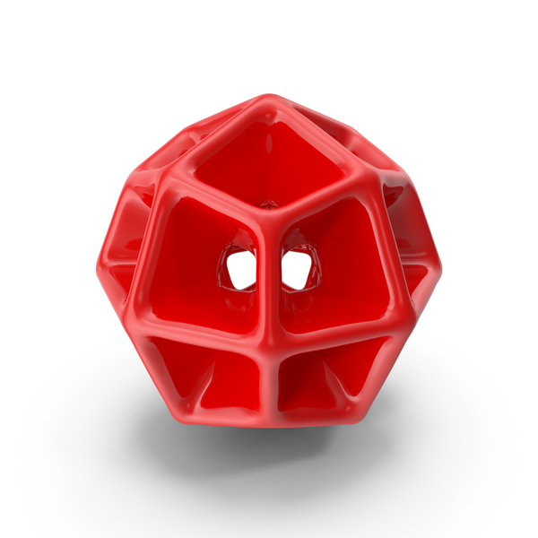 Home Decor: Red Plastic Geometric Shaped Showpiece PNG & PSD Images