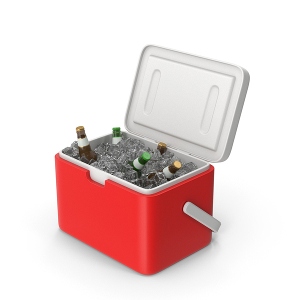 Red Plastic Ice Cooler With Cold Beer Bottles PNG & PSD Images Red Plastic Ice Cooler With Cold Beer Bottles PNG & PSD Images