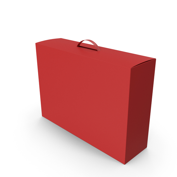 Cardboard: Red Product Box With Handle PNG & PSD Images Cardboard: Red Product Box With Handle PNG & PSD Images